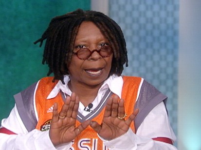 VIDEO: Whoopi Goldberg blasts Justin Bieber fans who are sending death threats to Kim Kardashian.