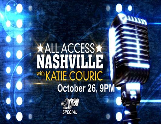 Watch "All Access Nashville With Katie Couric," a special edition of "20/20," Friday at 9 p.m. ET. 
