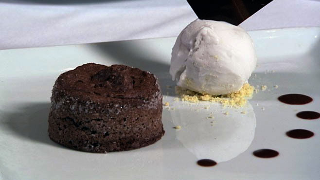 PHOTO: Chocolate almond cake.