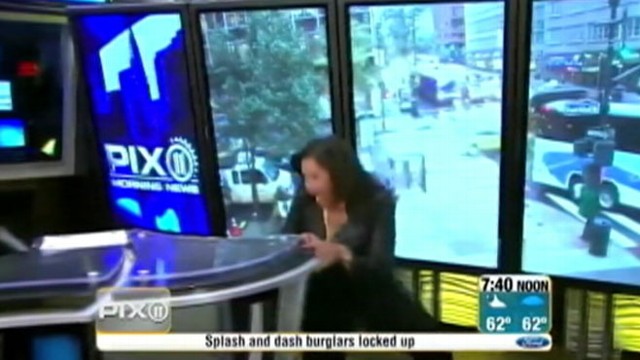 VIDEO: A NYC news anchor took a tumble on live TV while modeling high heels.