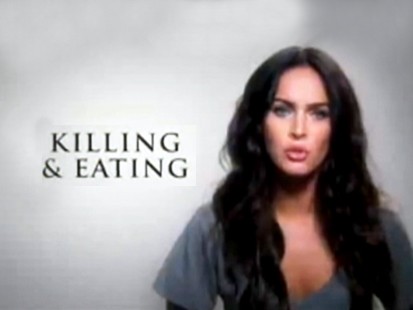 VIDEO: Megan Fox appears in bogus PSA talking about killing and eating boys.