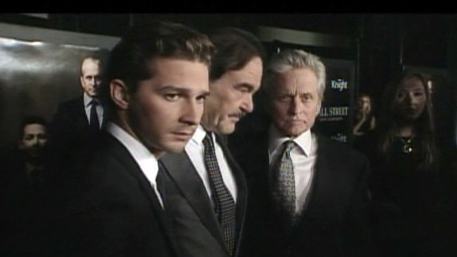 VIDEO: Shia LaBeouf praises Michael Douglas at the Wall Street 2 premiere.