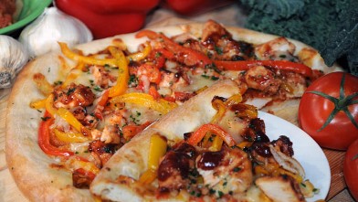 PHOTO: Wolfgang Puck's barbecue pizza is shown here.
