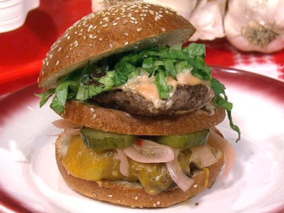 PHOTO: Michael Symons big mike burger is shown here.