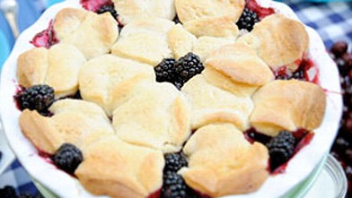 PHOTO: Blackberry cobbler is shown.