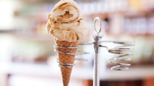 PHOTO: Sweet Cream and Sugar Cones' brown sugar ice cream with a ginger-caramel swirl is shown here.