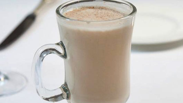 PHOTO: Chad Solomon and Christy Pope's chai spiced eggnog cocktail is shown here.