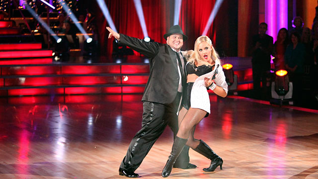PHOTO: Chaz Bono, one of the seven couples performing their second dance of the night on "Dancing with the Stars," Oct. 24, 2011.