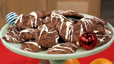 PHOTO: Tarina's Double Chocolate Drizzled Hazelnut Cookies are shown here.