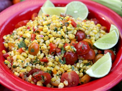 Lorraine Wallace's corn salad is shown here.