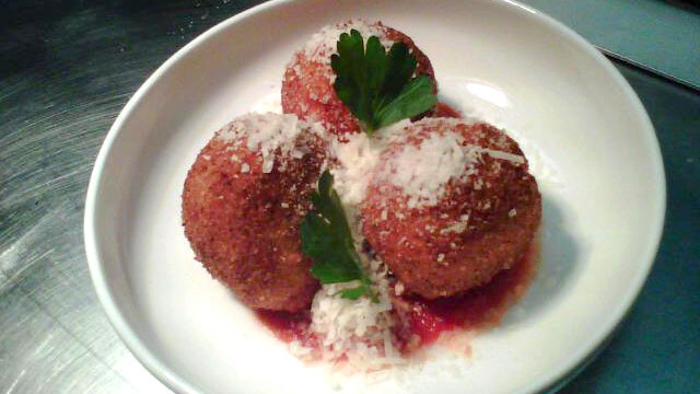 PHOTO: Chef Lauren Hirschberg's pecorino risotto balls are shown here.