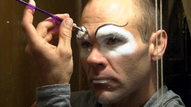 PHOTO: Derrick Gilday, 30, is a student at the Clown Conservatory in San Francisco.