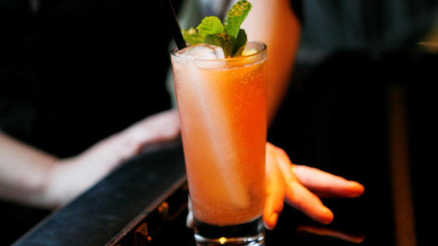 PHOTO: The blushing fizz cocktails are shown here.