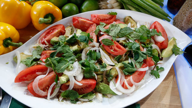 PHOTO: Emeril's avocado, tomato and vidalia onion salad is shown here.