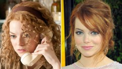 PHOTO: Emma Stone is shown in a scene from the movie, "The Help," left, and  arriving at the film's Los Angeles Premiere held at the Academy of Motion Picture Arts and Sciences' Samuel Goldwyn Theater, Aug. 9, 2011 in Beverly Hills, Calif.