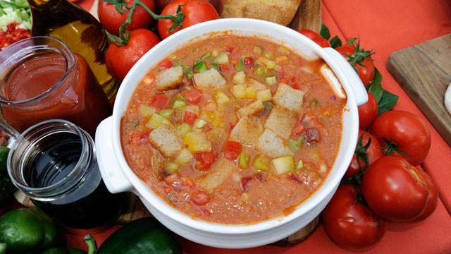 PHOTO: Mario Batali's mom's gazpacho is shown here.