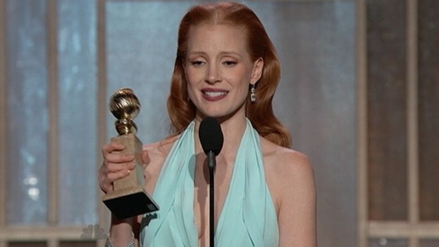 VIDEO: Jessica Chastain gives her Golden Globe Awards acceptance speech.