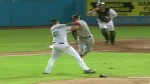 VIDEO: Washington Nationals' Nyjer Morgan charges and hits Florida Marlins pitcher Chris Volstad.
