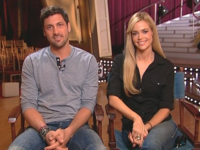 VIDEO: Denise Richards and her dancing partner are booted off Dancing With the Stars.