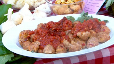 PHOTO: The Meatball Shop's Spicy Pork Meatballs.