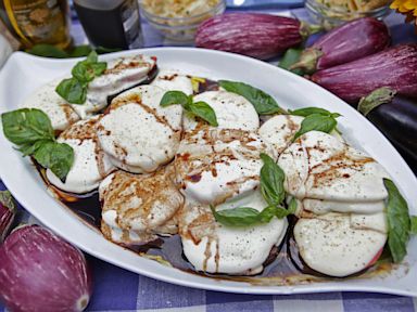 PHOTO: Grilled eggplant with mozzarella salad