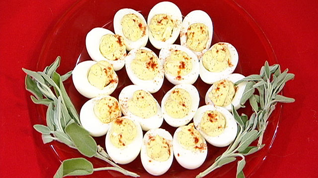 PHOTO: Diane Henderiks' Deviled Eggs with Goat Cheese and Dill are shown.