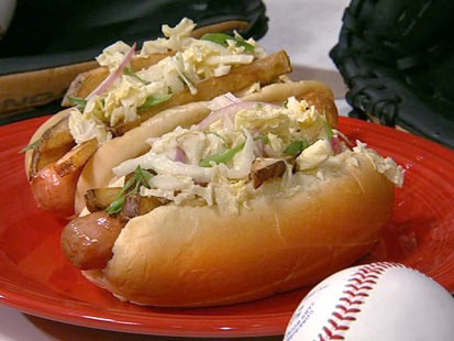 PHOTO: Michael Symons Polish boy sandwich is shown here.