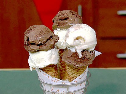 Carla Hall's freezer bag ice cream is shown here.