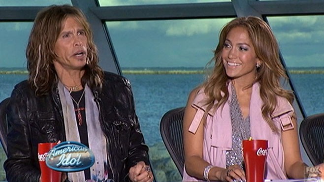 VIDEO: Jennifer Lopez and Steven Tyler take their places on the judges panel.