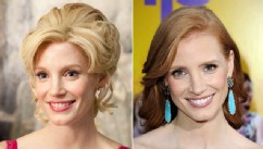 PHOTO: Jessica Chastain is shown in a scene from the movie, "The Help," left, and  arriving at the film's Los Angeles Premiere held at the Academy of Motion Picture Arts and Sciences' Samuel Goldwyn Theater, Aug. 9, 2011 in Beverly Hills, Calif.