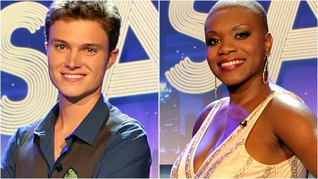 PHOTO:Â Creigh Riepe, left and Shantel Norman, right, the East regions semi-finalists.