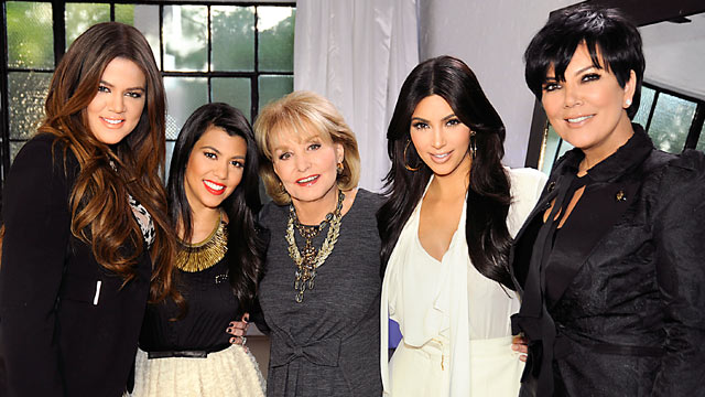 PHOTO: Barbara Walters interviews the Kardashians for her annual "Most Fascinating People" special airing on the ABC Television Network.