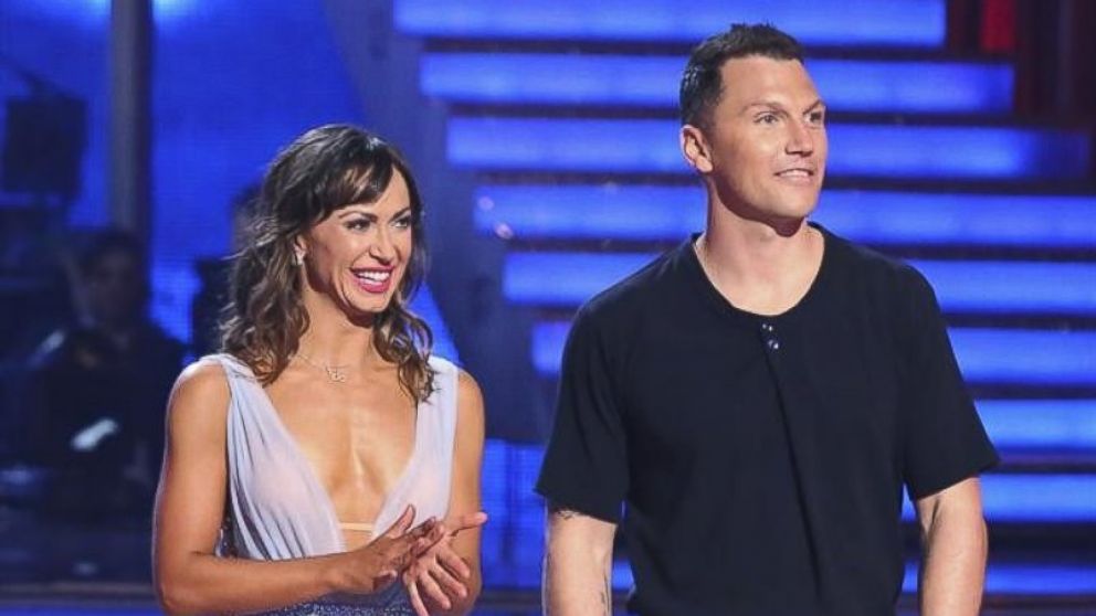 PHOTO: Karina Smirnoff and Sean Avery on the season premiere of Dancing With the Stats on March 17, 2014. 