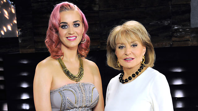 PHOTO: Barbara Walters interviews Katy Perry for her annual special airing on the ABC Television Network.