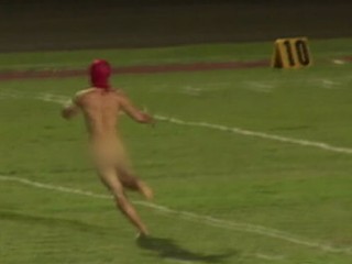 Watch: Naked Man Avoids Security at Football Game