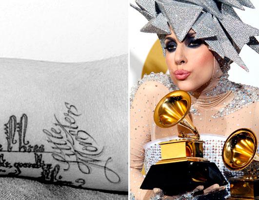 lady gagas tattoo. Celeb Tattoo Lady Gaga