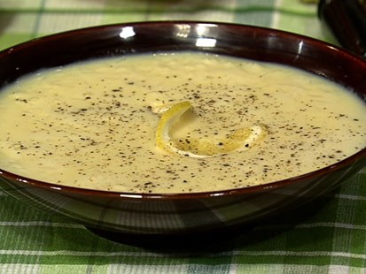 PHOTO: Michael Symons egg and lemon soup is shown here.