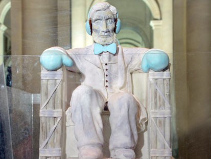 PHOTO: Patti Paige, owner of Baked Ideas, created this gingerbread version of the Lincoln Memorial.