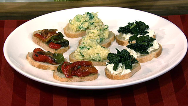 PHOTO: Mario Batali's roasted peppers and capers crostini