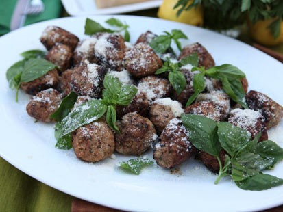 Michael Symon's ricotta meatball recipe is shown here.