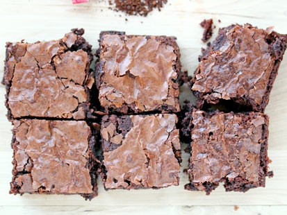 Erin Chase's one-bowl mocha brownies are shown here.