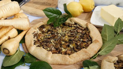 PHOTO: Carla Hall's mushroom tart is shown here.