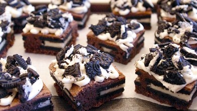 PHOTO: Lauren Torrisi's Oreo cheesecake brownies are shown here.