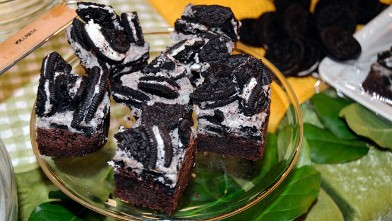 PHOTO: Oreo cookies and cream brownies.