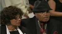 Michael Jackson's parents, Katherine and Joe Jackson, at funeral