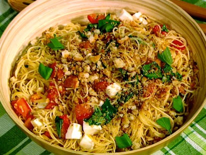 Michael Symon's angel hair caprese is shown here.