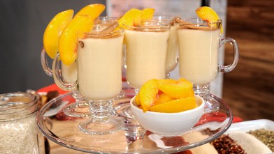 PHOTO: Sunny Anderson's peach horchata recipe is shown here.