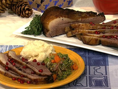 PHOTO: Brisket with pomegranate seeds is shown here.