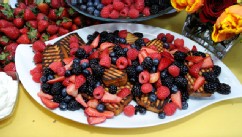 PHOTO: Rao's grilled pound cake with berries is shown here.