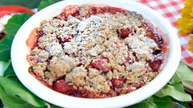 PHOTO: Rhubarb Strawberry Crisp is shown.